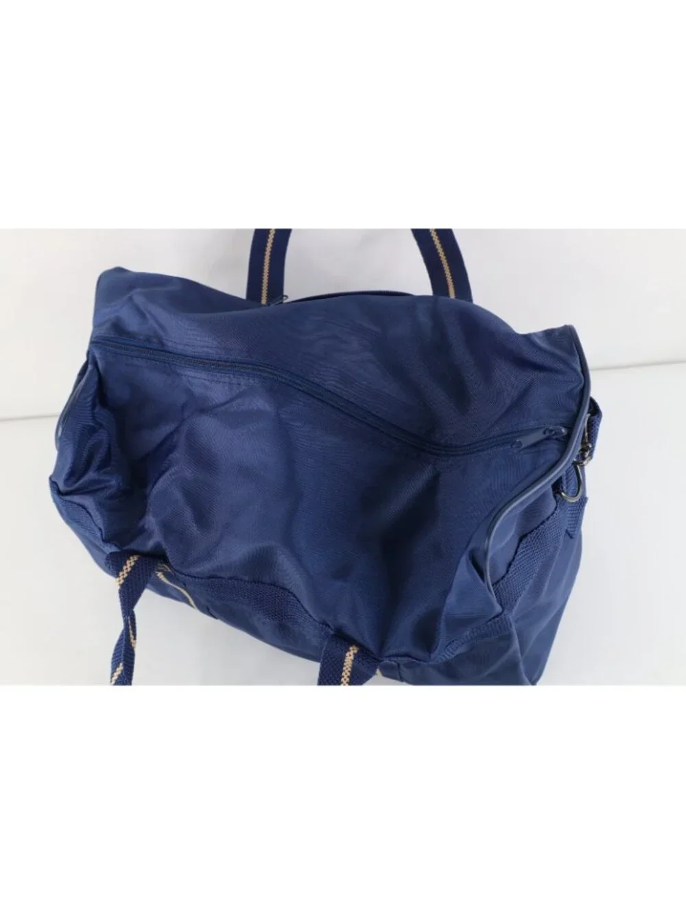 Vintage 80s 90s Givenchy Spell Out Handled Duffel Bag Gym Bag Weekender Blue